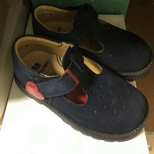 Elefanten Baby Toddler Shoes Beth Navy Leather Kids Shoes New